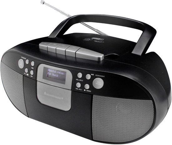 Draagbare Stereo Boombox met DAB+ Radio, CD-speler, Cassetterecorder en USB