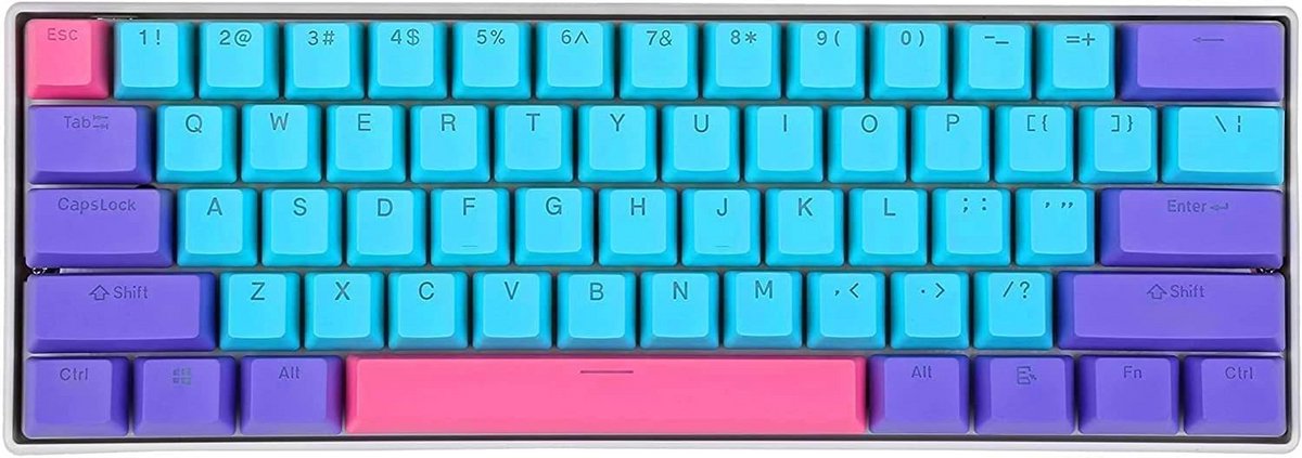 Compact 60% Mechanisch Toetsenbord met RGB-achtergrondverlichting en PBT Keycaps