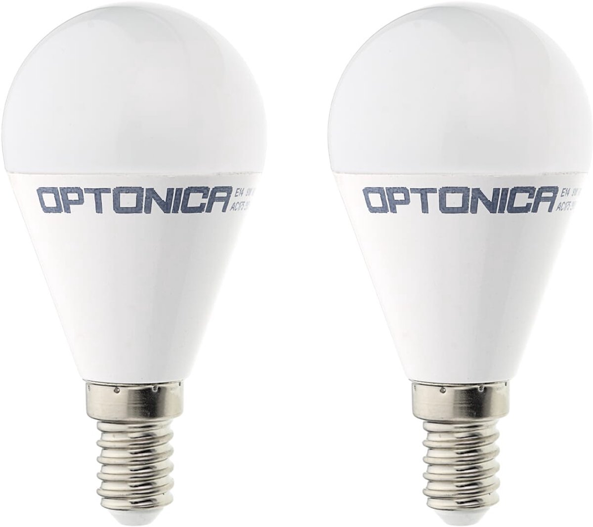 Optonica LED Kogellamp G45 E14 - 8W (vervangt 60W) - 710lm - 4500K Neutraal Wit - 230V - Ø45mm - Energiezuinig - 2 stuks
