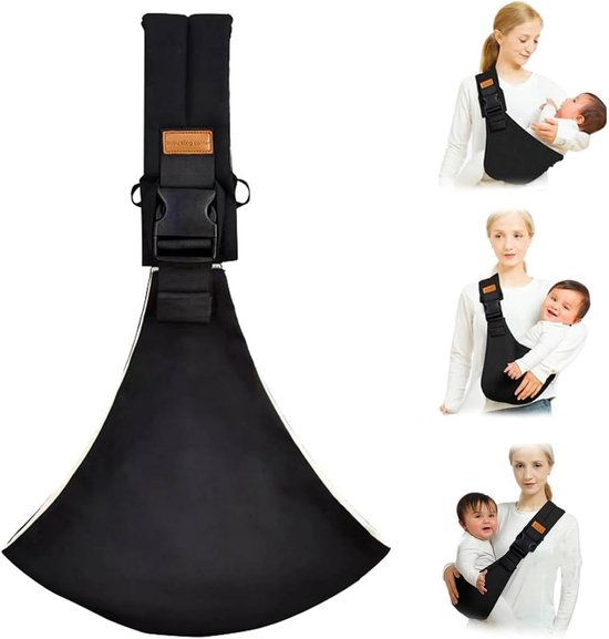 Draagzak - Zwart - Heupdrager - Baby - Kind - Draagdoek - Ergonomische Baby Sling Draagzak – Eénschouder – Comfortabel & Veilig