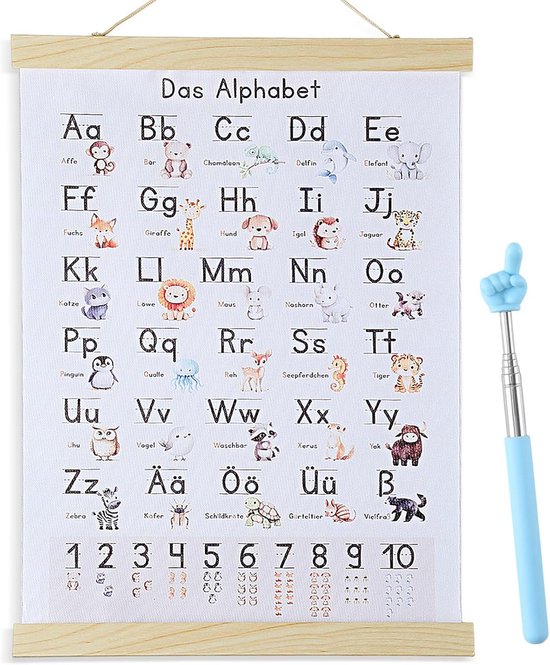 Hpbaggy Kinderposter 1 x 1 leerposter met 4 x oefenbladen, eenmalige tabel om spelenderwijs rekenen, trainers voor kinderen, leerposter, basisschool