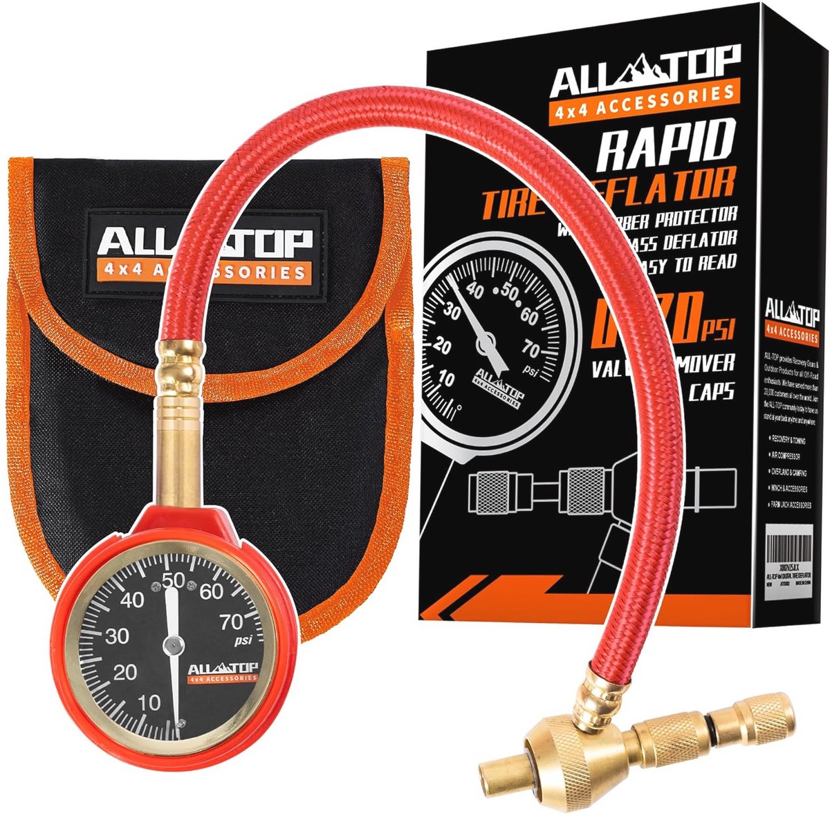 Bandenspanningsmanometer voor 4x4 voertuigen - Ideaal voor terreinbanden, vrachtwagens en mountainbikes