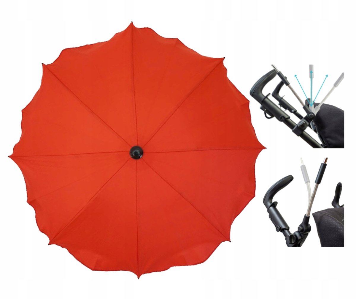 Rode Kinderwagenparasol 75cm UV50+ Bescherming - Universeel