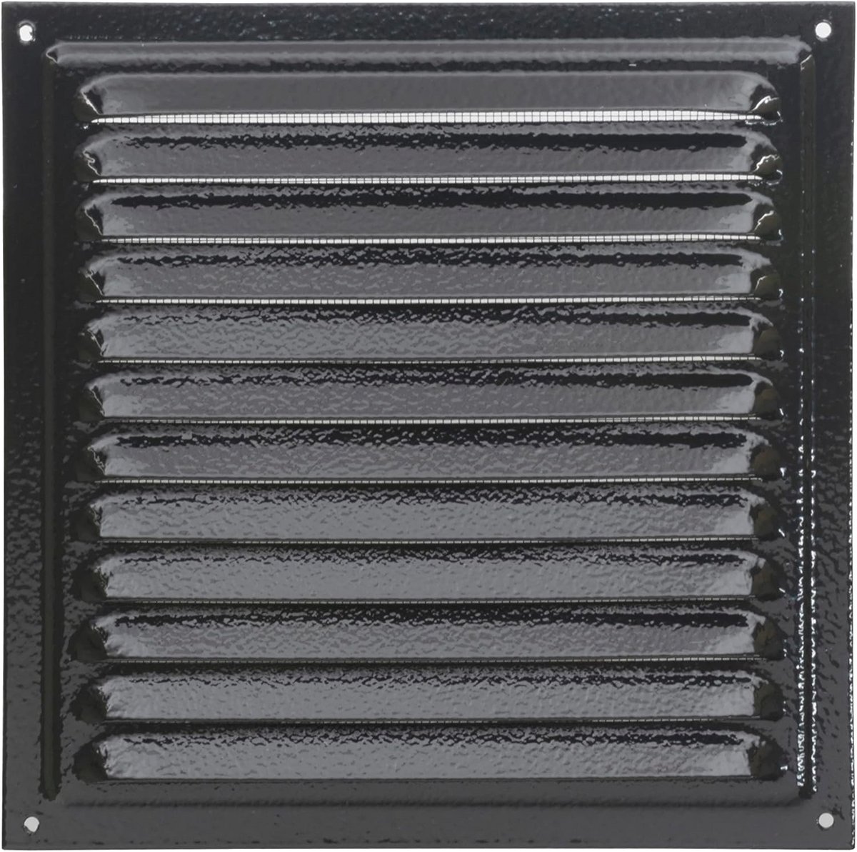 Ventilatierooster 20x20cm - Zwart Metalen Ventilatie