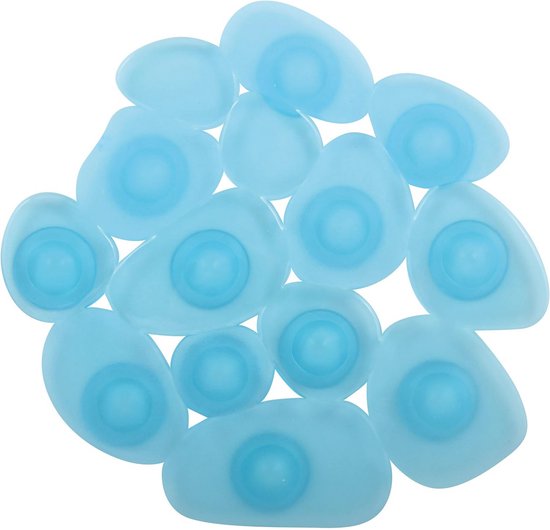 Antislip Douchemat Kiezelstenen - 4 Stuks - Antibacterieel Met Zuignappen, Blauw Transparant — afbeelding 2