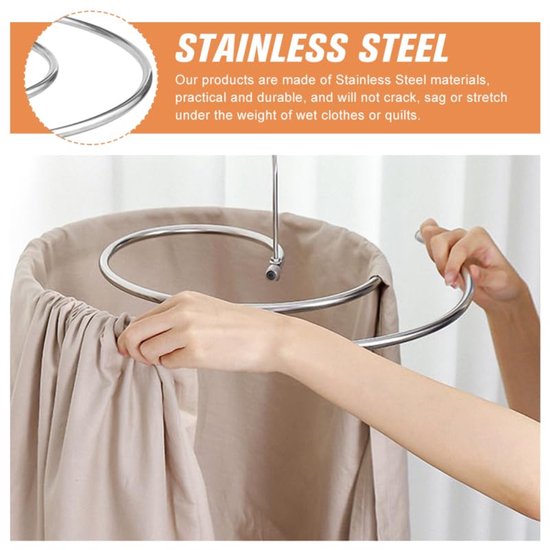 Steel Linen Rack Stainless Steel Drying Rack Spiral Bed Linen Clothes Hanger for ...
