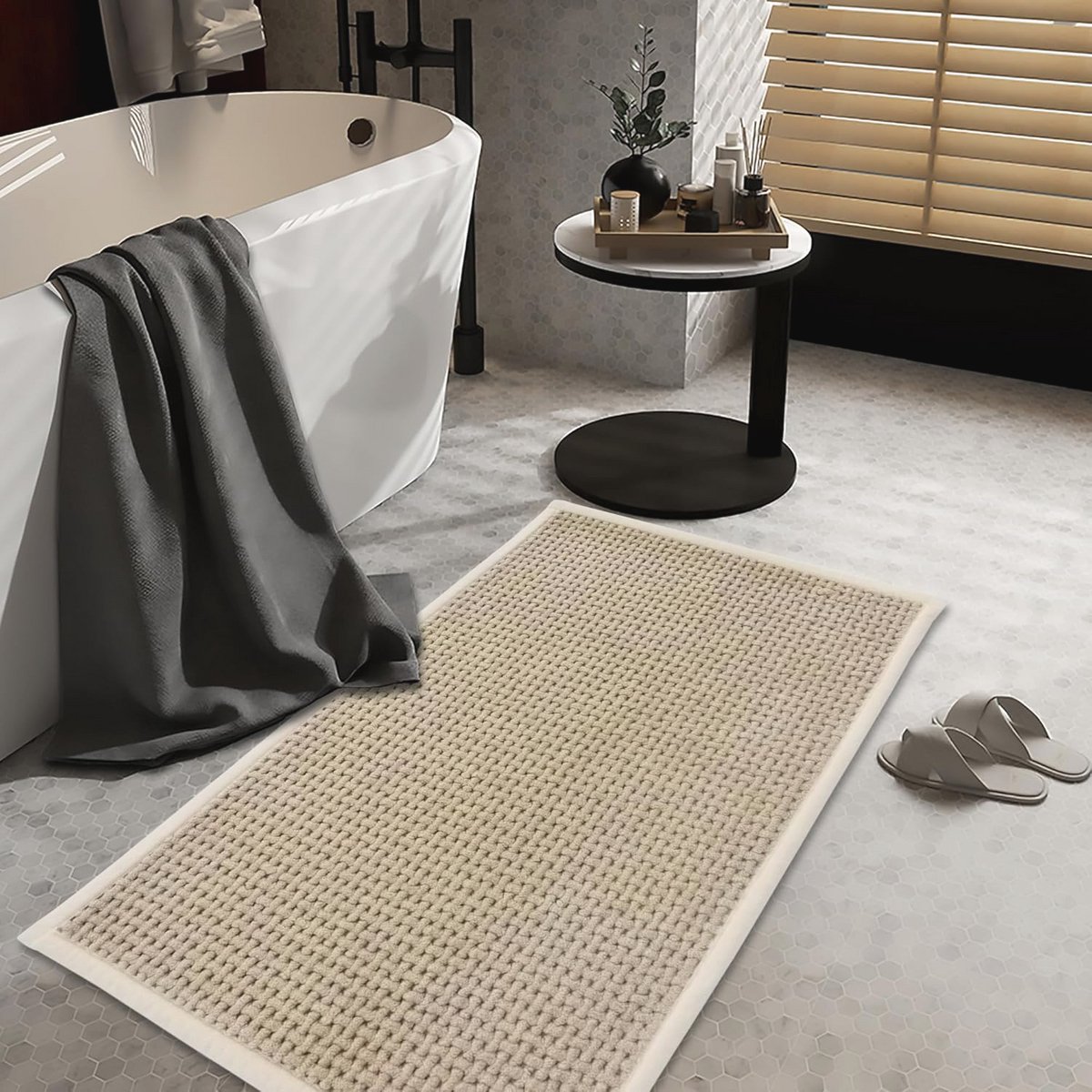 Zachte Chenille Badkamer Matten - Antislip, Absorberend en Sneldrogend