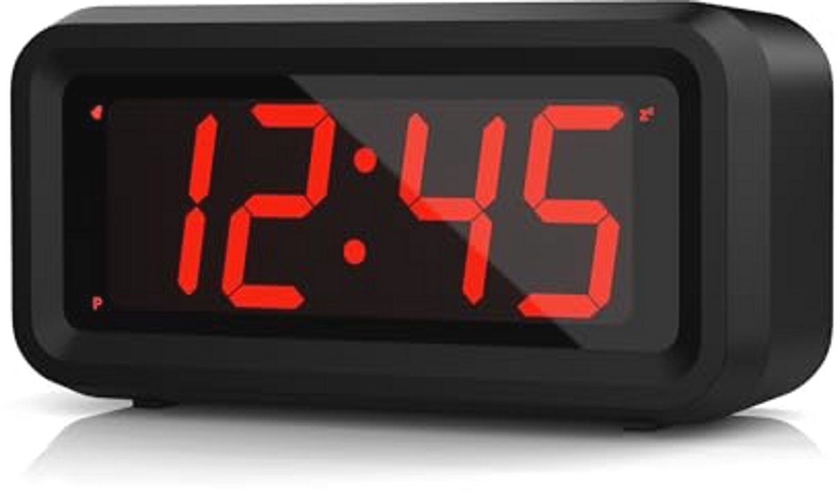 Digitale wekker met groot LED-display en batterijvoeding - Draadloos en compact