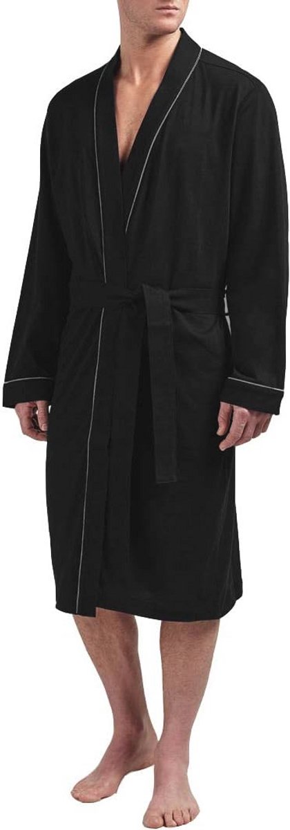 Lichtgewicht katoenen badjas voor heren met capuchon - zachte kimono en spa