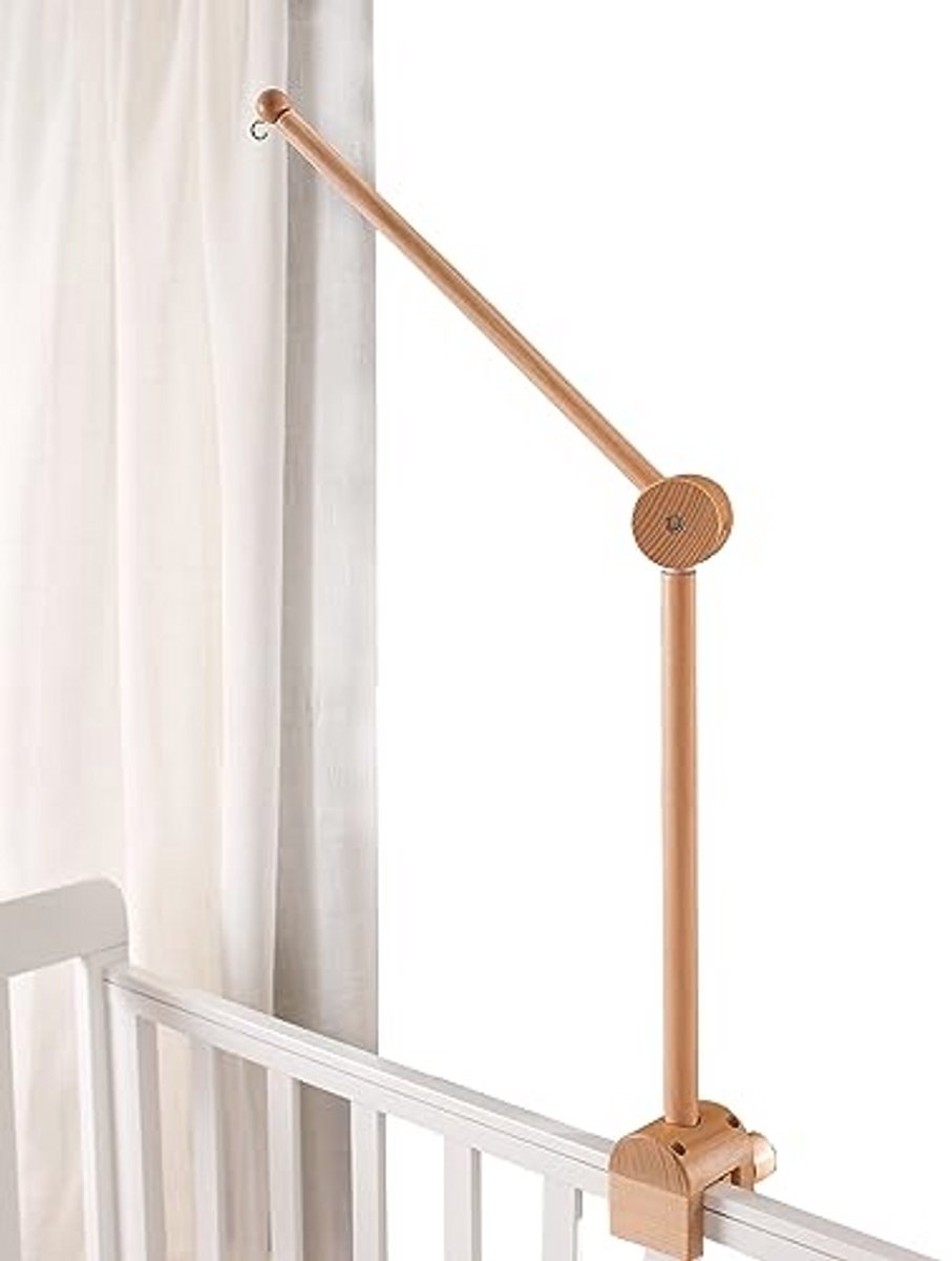 Mobiele Houten Speelgoed Mobiel voor Babybed, 360 Graden Draaibaar, Mobiele Telefoonhouder, Decoratie voor Pasgeborenen