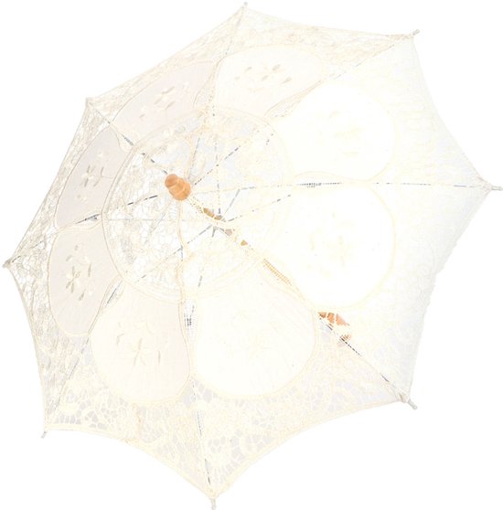 Kant Paraplu Parasol Vintage Bruiloft Bruid Paraplu voor Foto Cosplay Feestdecoratie