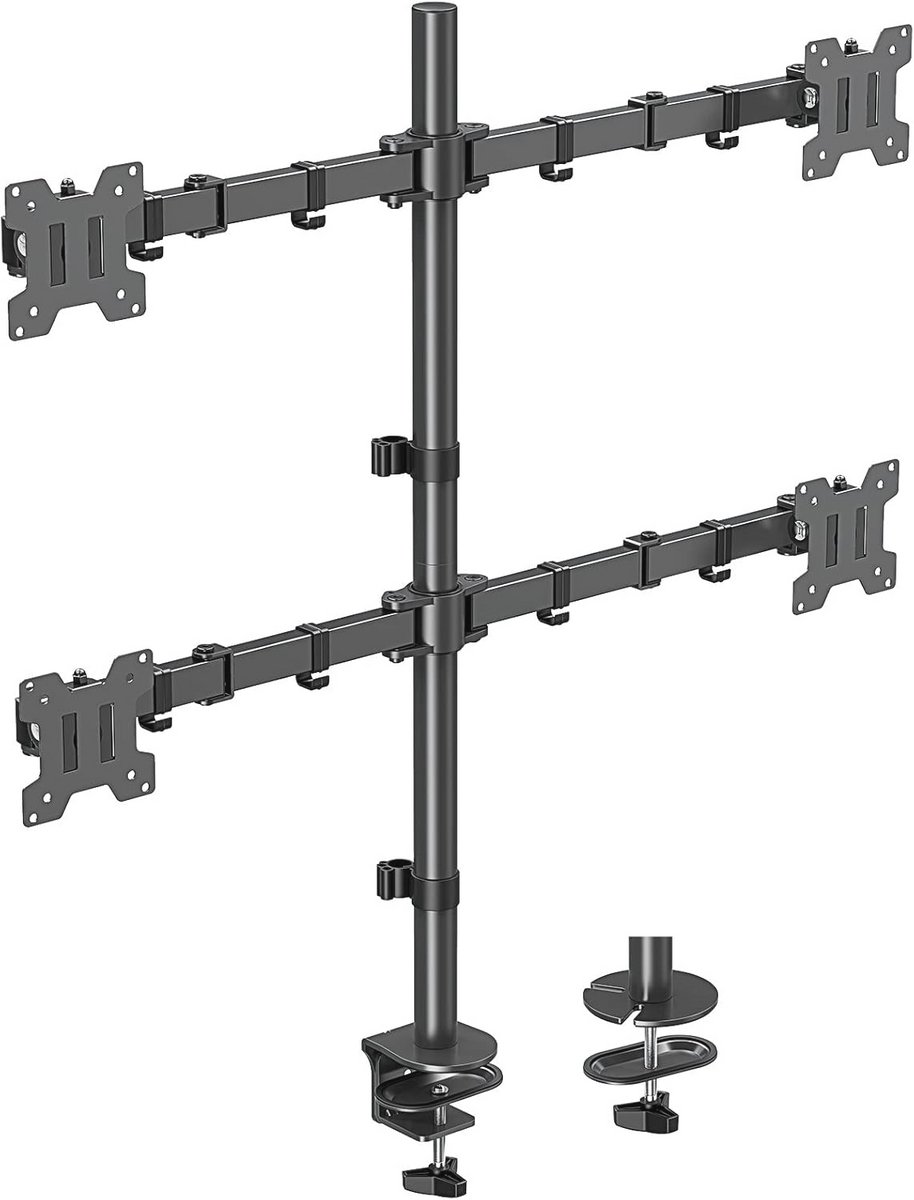 Verstelbare Quad Monitor Stand voor 4 Monitoren tot 32 inch