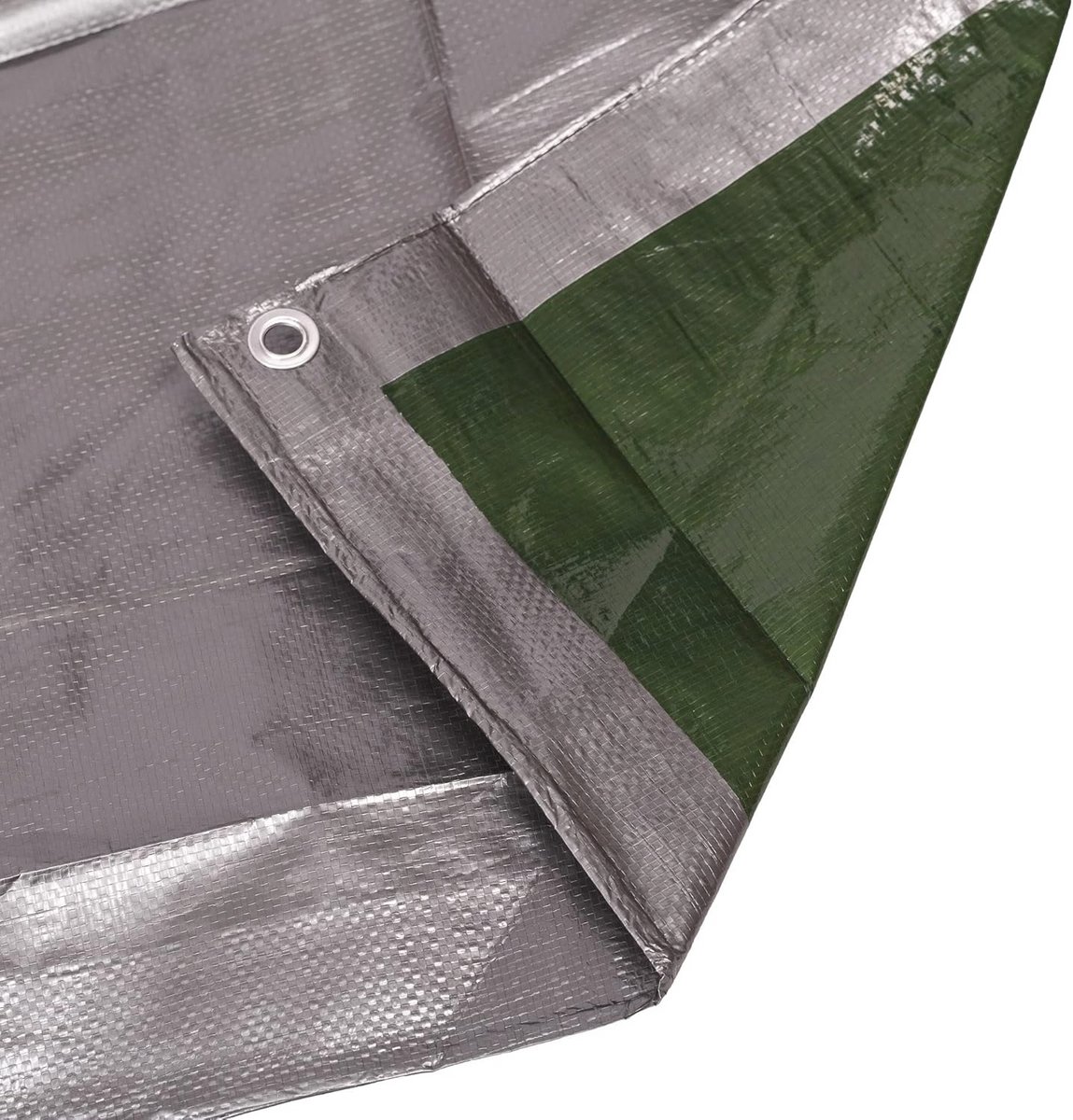 Mivos Universal Tarpaulin 3 x 4 m - PP PE - 120 g/m² - Silver - Mildew Resistant Protective Tarpaulin for Car, Garden Furniture Boat - Waterproof Garden Tarpaulin with Aluminium Eyes, Multifunctional