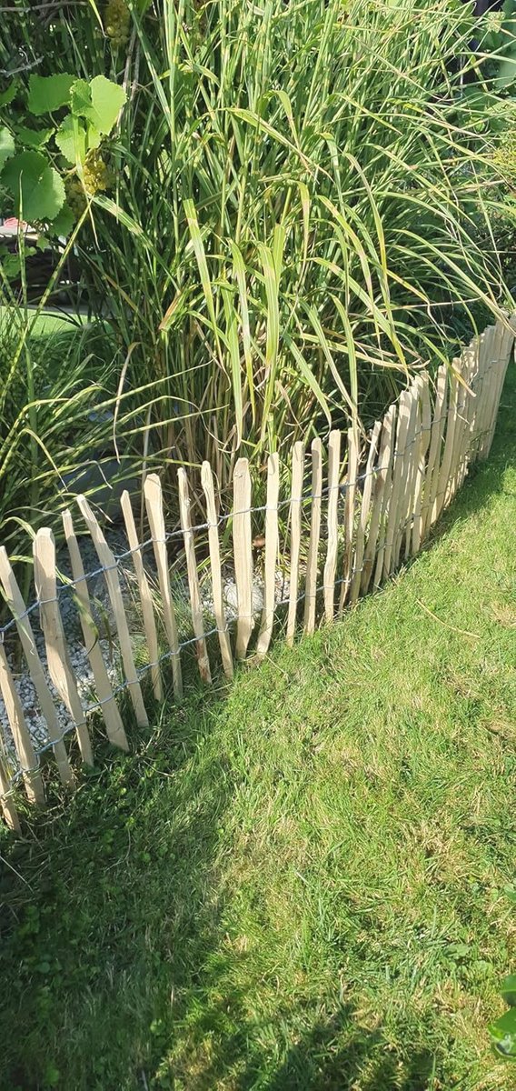Natuurlijke schutting van hazelnoothout met lattenafstand 3-5 cm voor tuin en balkon