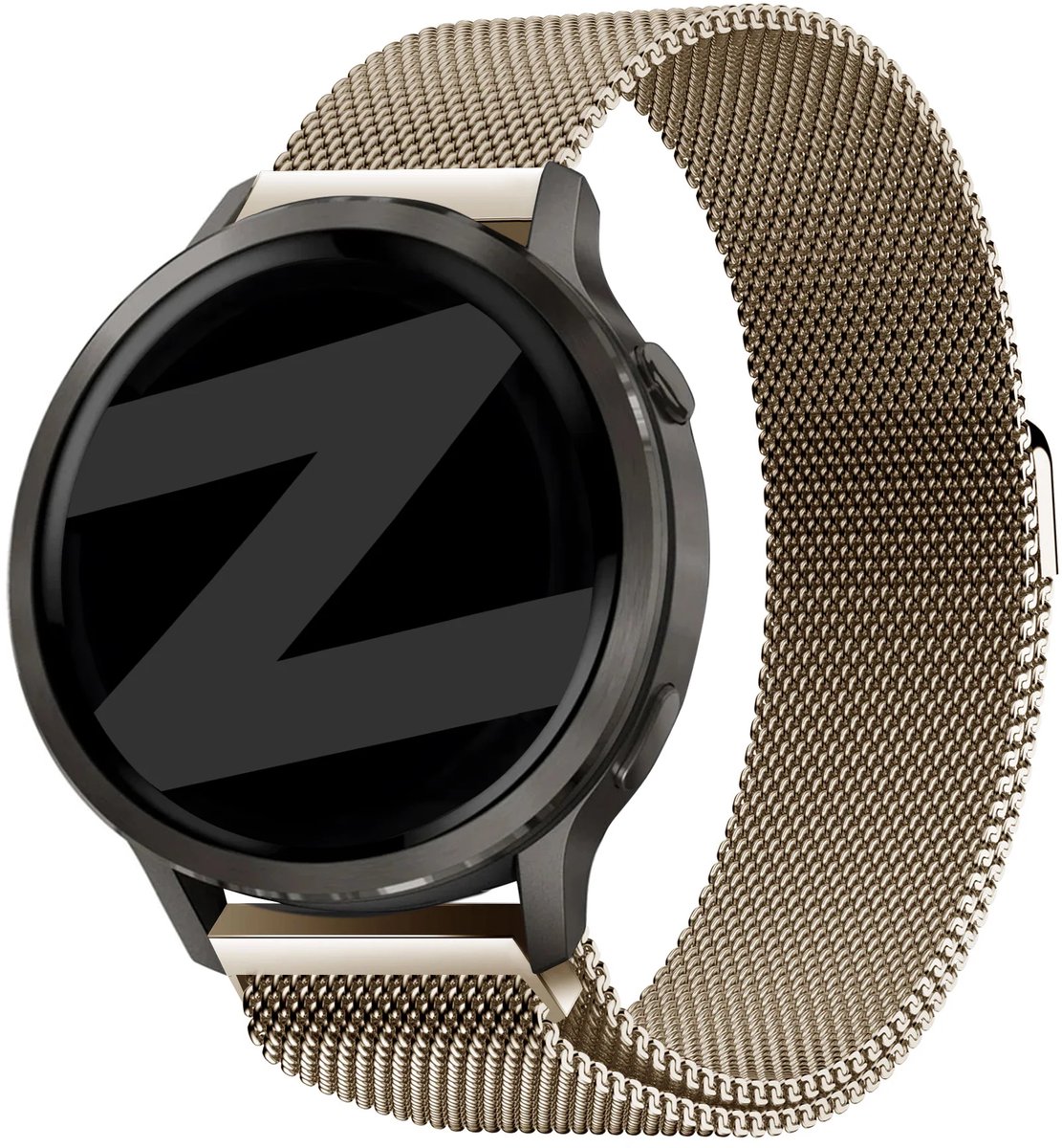 Bandz Milanese loop band (18mm) - Geschikt voor Garmin Vivoactive 4s / Vivomove 3s / Venu 2s / Venu 3s / Forerunner 255s / Forerunner 265s / Venu 4 - 41mm - Vintage Goud