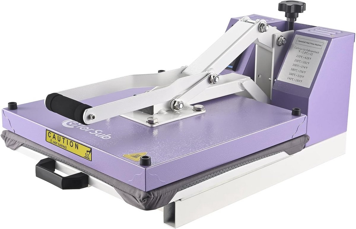 Digitale warmtesublimatiemachine 38 x 38 cm voor T-shirts en meer