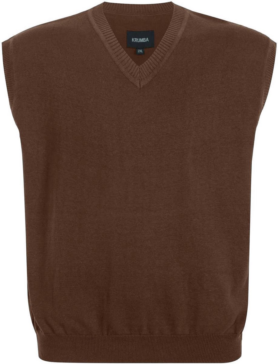 Oversized Heren V Hals Katoenen Trui Gilet voor Grote Mannen