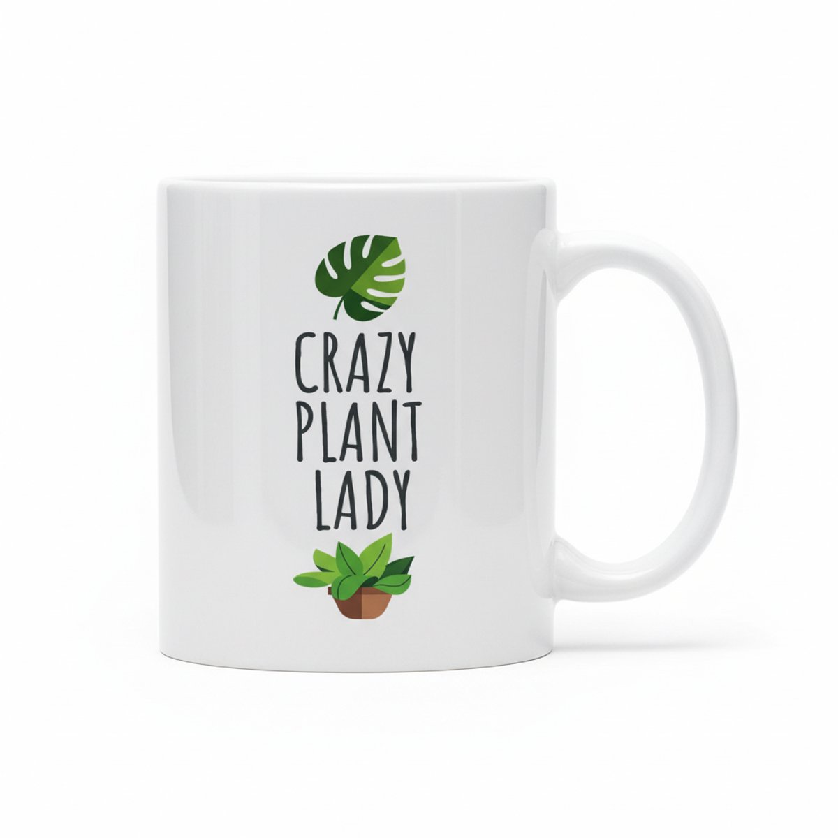 “Crazy Plant Lady” Mok – Grappige Plantenliefhebber Koffiemok 330 ml