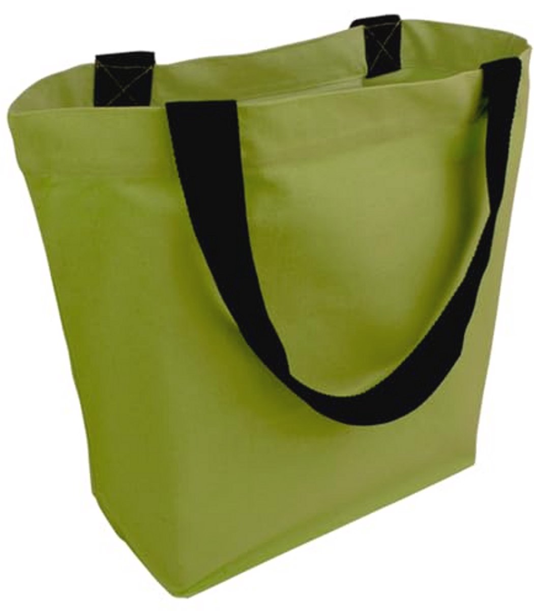 Ruime katoenen draagtas met ritssluiting en binnenzak - Eco-vriendelijke shopper en handtas