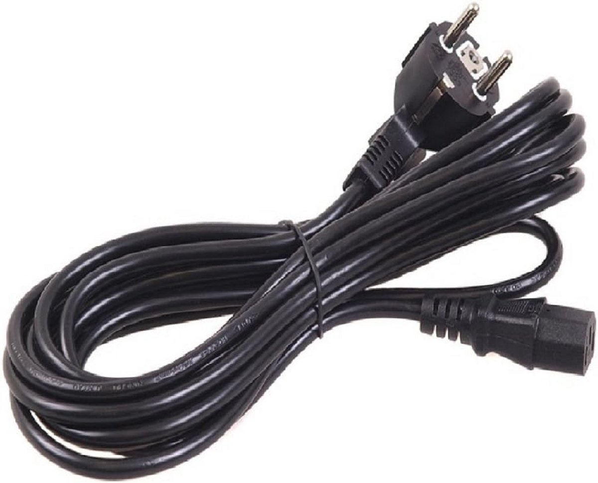 Netsnoer beschermend contact op koudestekker stroomkabel 3-pins - 5 m