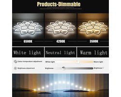 Moderne Dimbare LED Plafondlamp met Afstandsbediening - Decoratieve Verlichting voor Woonkamer, Slaapkamer en Keuken
