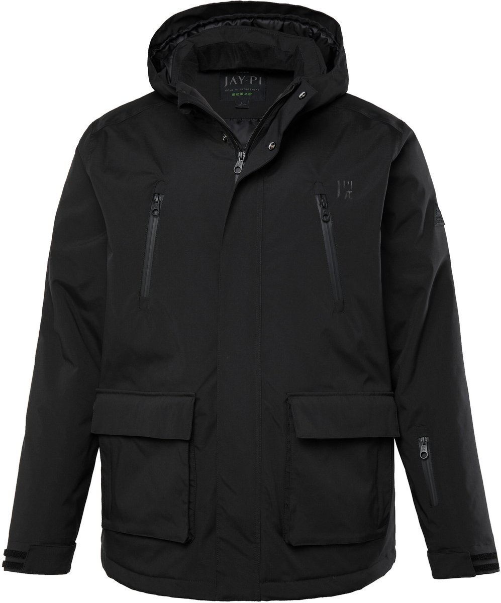 JAY-PI - Heren - Ski-jas skikleding 3x functioneel capuchon - Zwart - Maat L