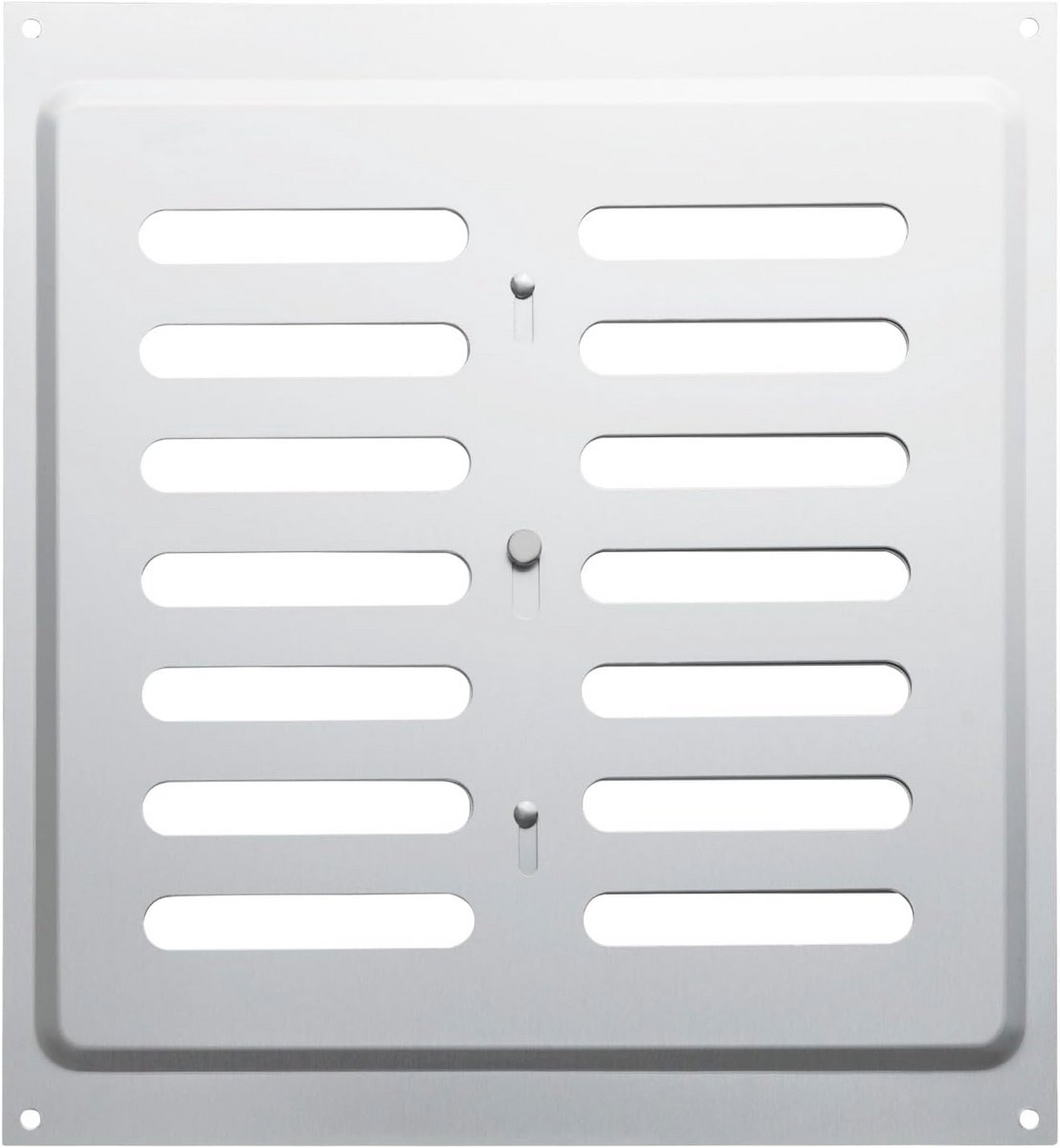 Aluminium ventilatierooster met schuifvergrendeling (260 x 240 mm)