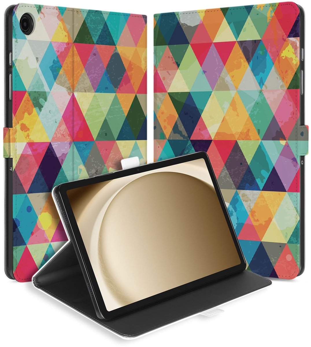 Samsung Galaxy Tab A11 Plus Book Case Hoesje met Standaard Geruit