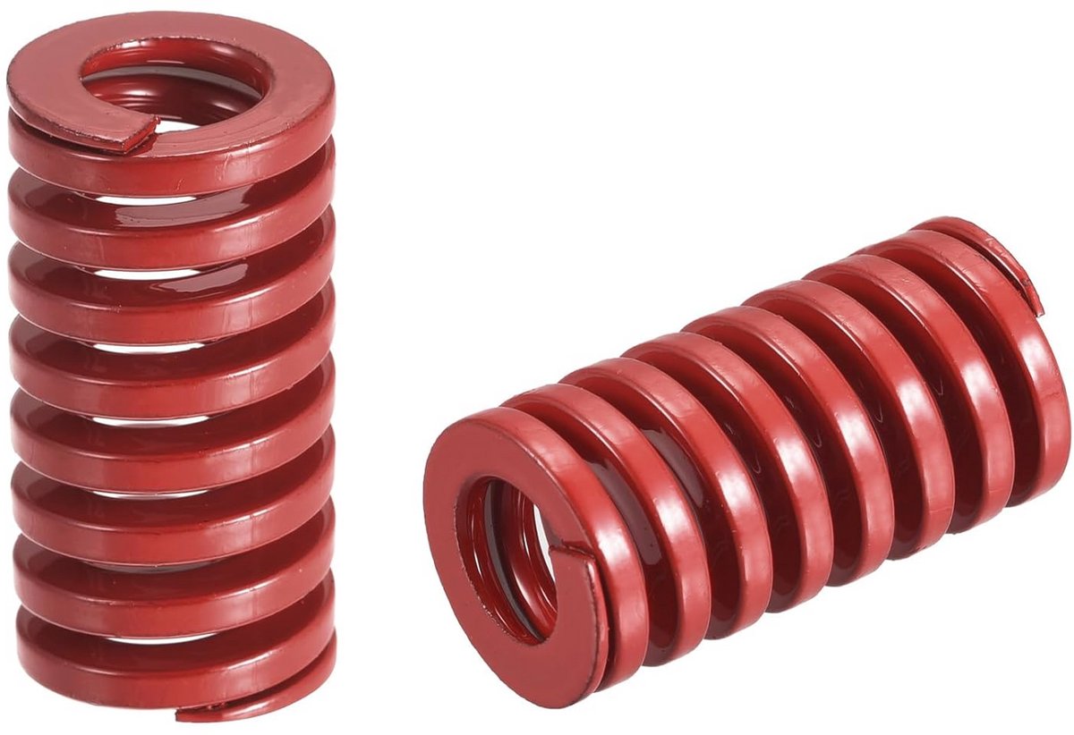Gereedschapsveren 18 mm buitendiameter - 35 mm lang - Spiraal reliëf - Compressie veren voor 3D-printer en elektronische onderdelen - 2 stuks