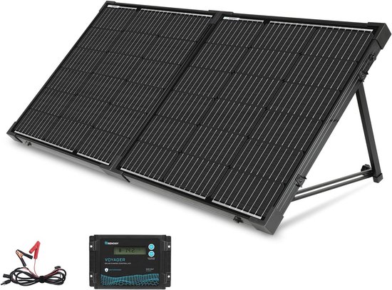 100W 12V Mono Zonnepaneel Waterdicht met 20A Solar Controller voor RV, Camper en Boot