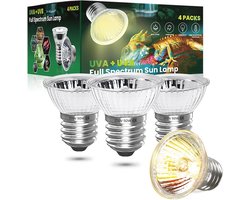Dimbare 50W E27 UVB UVA Warmte Lamp voor Terrarium - Volledig Spectrum Zonne-lamp voor Reptielen en Amfibieën