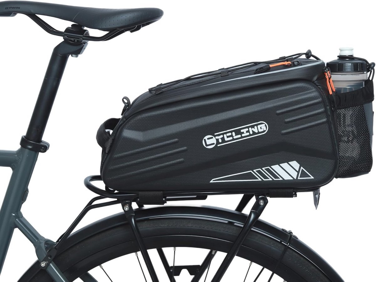 Fiets achterframe tas 9L capaciteit - waterdichte kofferbak opbergtas met reflecterende strip