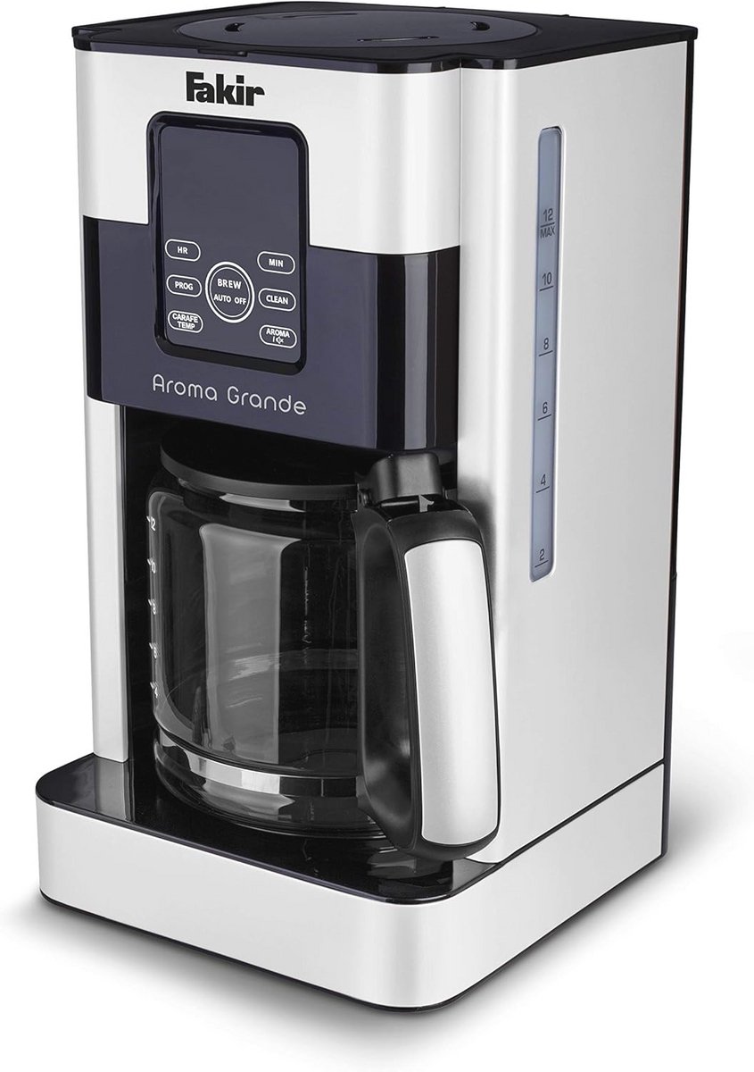 Aroma Grande Koffiezetapparaat met Glazen Kan en Touch-Display Tot 12 Kopjes
