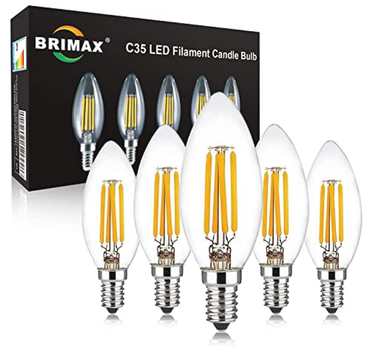 E14 Dimbare LED Kaarslamp Warm Wit 2700K 4W - Vervangt 40Watt - 5 Stuks
