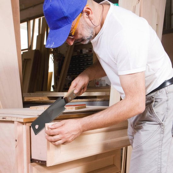 Fijne Handzaag voor Houtbewerking - Japanse Trekzaag met Houten Handvat — afbeelding 2