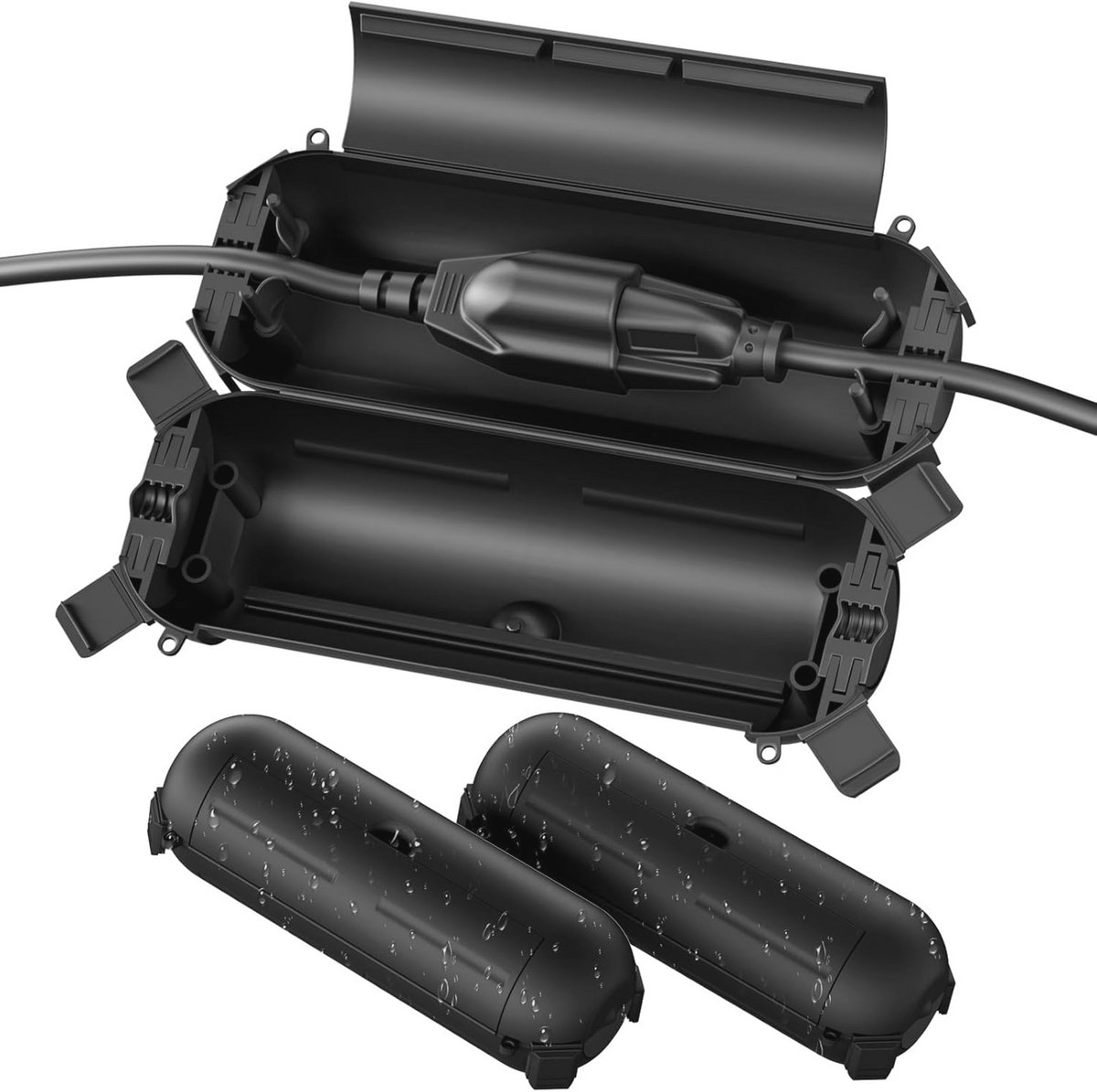 Outdoor verlengsnoer met waterdichte afdichting - 3 stuks weerbestendige elektrische aansluitdoos