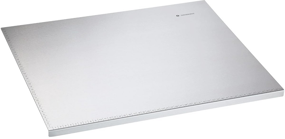 Keukenwerkblad Roestvrij staal 50 x 40 cm - Antibacterieel en Hygiënisch Snijplank voor Deeg en Vlees