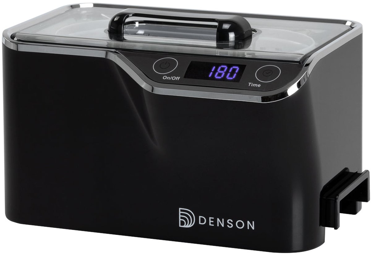 Denson Ultrasone Reiniger Zwart 0,6 Liter – Compacte Professionele Reiniging voor Cosmetische, Medische en Tandheelkundige Instrumenten