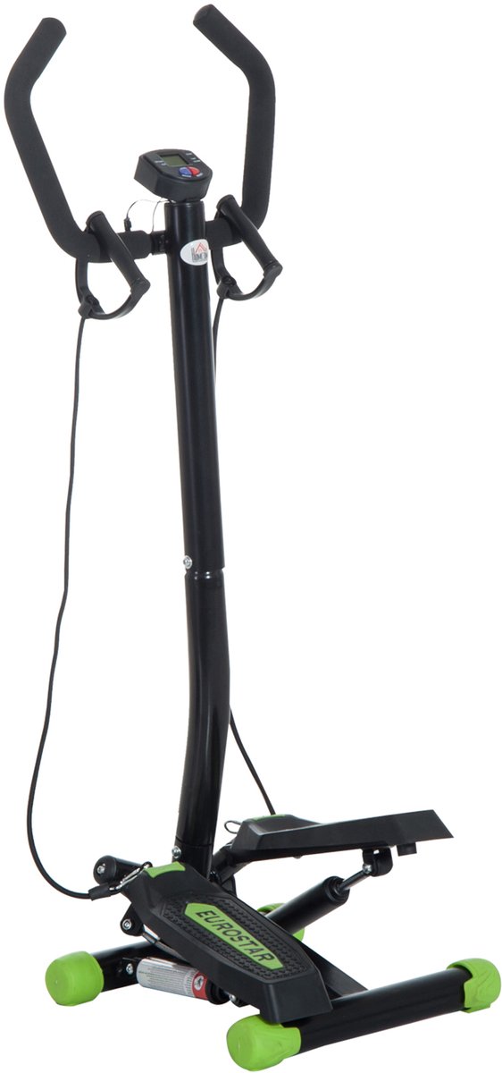 HOMCOM Stepmachine - Metaal - 40x40x118cm - Zwart