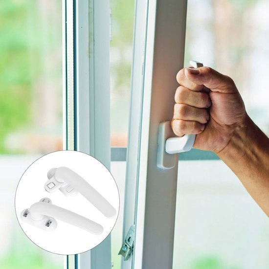Fiqops Set van 4 aluminium raamgrepen, kinderbeveiliging