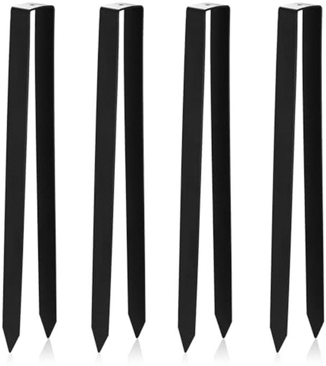 Zwarte Tuinharingen - Heavy Duty Grondankers voor Tuin en Tent - 30 cm Metalen U-Haringen - Set van 4 Stuks