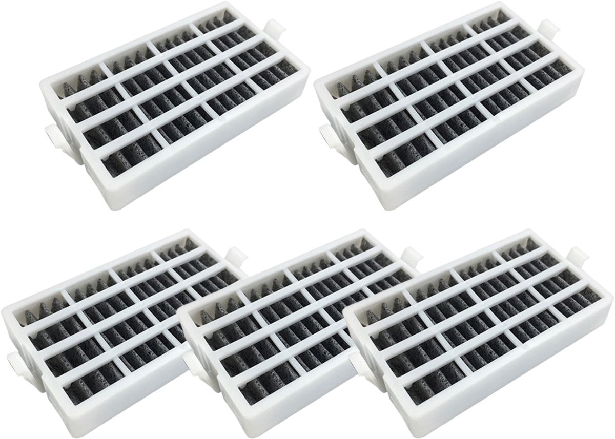 koolstoffilter - 5 stuks - geschikt voor Whirlpool koelkast - koolfilter - actieve kool - Geschikt voor type W10311524 - AIR1 - RAF1180 - W10335147A - W10335147 - W10315189 - Wit