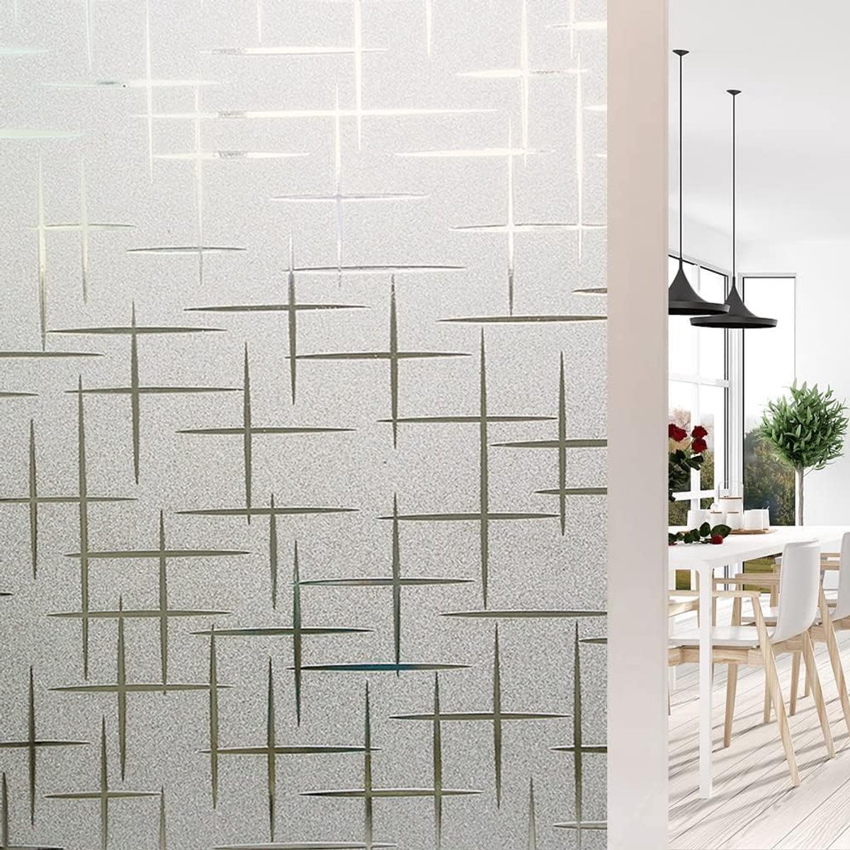 Imperatoris Zelfklevende Raamfolie – Matglas Raamfolie / Inkijkwerende Privacyfolie – Voor Ramen en Glazen Deuren – Screenprotector – Eenvoudig Aan te Brengen – 60x200cm J036
