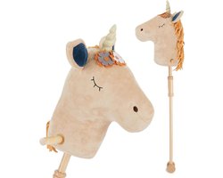 Houten Hobbyhorse Eenhoorn met Wieltjes voor Kinderen | Stokpaard voor Motorische Ontwikkeling