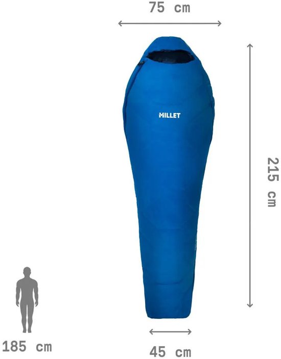 Millet Baikal 750 5°c Slaapzak Blauw Long / Right Zipper van Millet — afbeelding 3