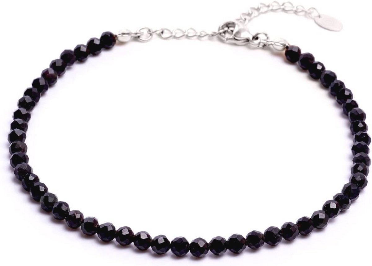 Parel Enkelbandje voor Dames - Voetketting met Natuursteen en Sterlingsilver Sluiting