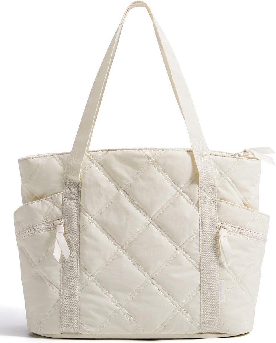 Vrouwen Grote Handtas 24L Waterdichte Down Shopping Bag Sporttas met Rits voor Reizen en Fitness