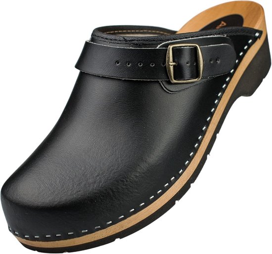 APREGGIO Houten klompen voor heren - Leren houten schoenen - Praktische