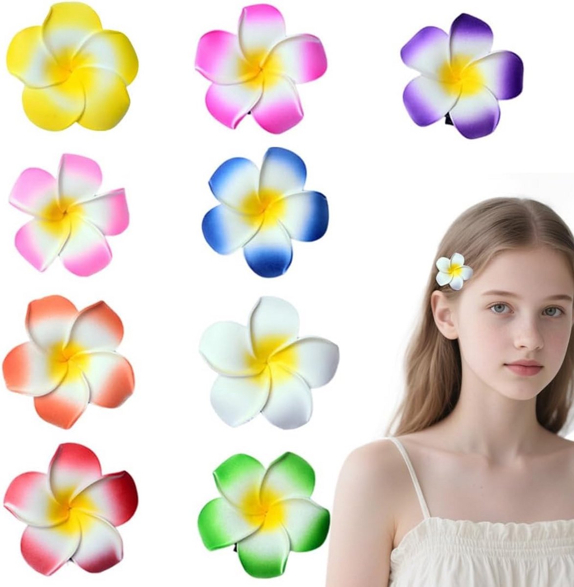 Haarspelden met Bloemen voor Dames - Boho-Tropen en Strandfeest Accessoires