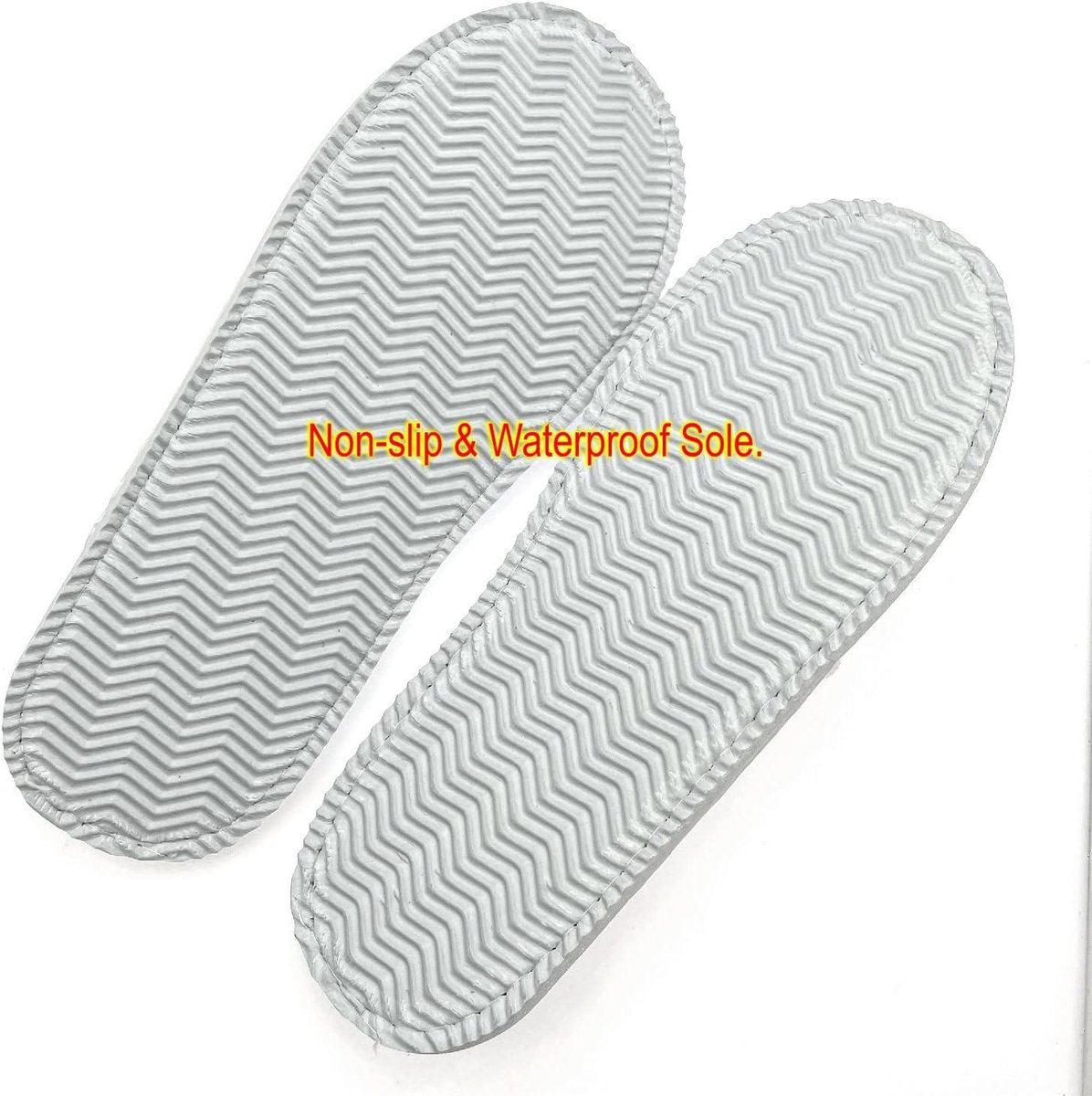 Allecta - Grote Heren Wegwerppantoffels in Wit - Unisex Gastenpantoffels - Hotelslippers - Fluwelen Pantoffels - Gesloten teen - Spa & Vakantie - Set van 2 — cadeau in Cadeau-ideeën - foto 5